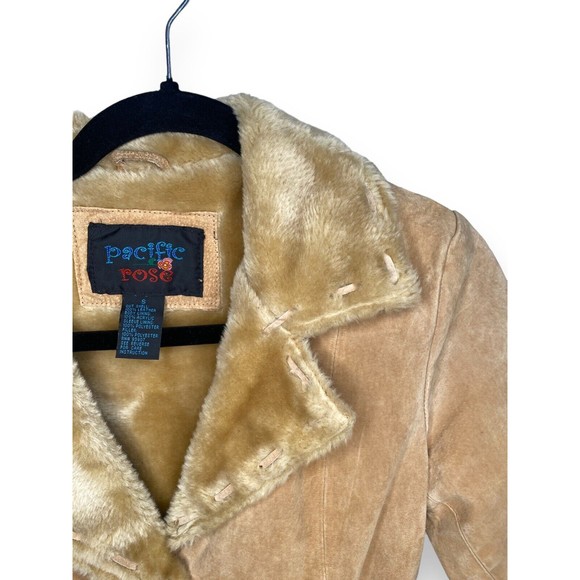 Pacific rose Vintage boho suede leather jacket coat Size Small - Picture 3 of 7